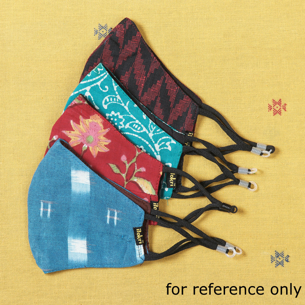 JALPARI Batik Block Print Cotton 3 Layer Snug Fit Face Cover - view 2