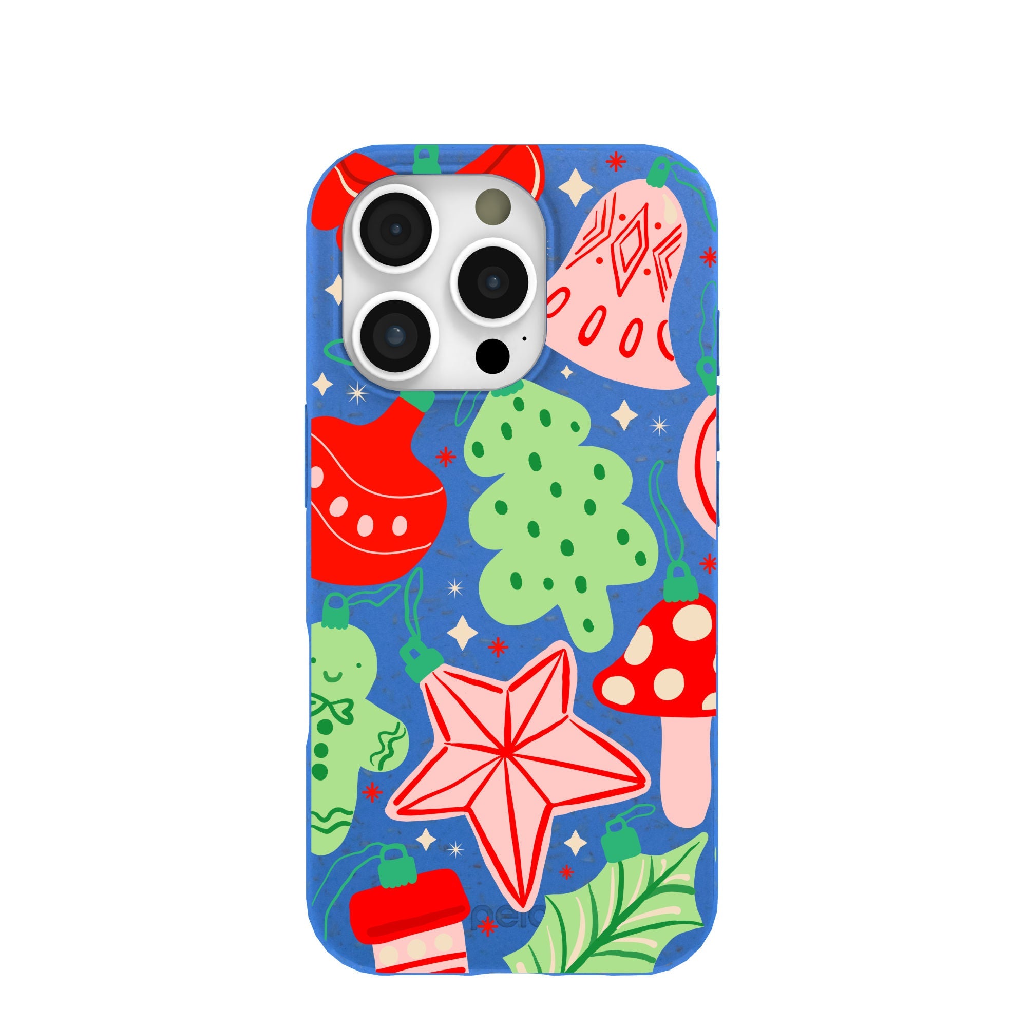 BlackTree Electric Blue Festive Flair iPhone 16 Pro Case