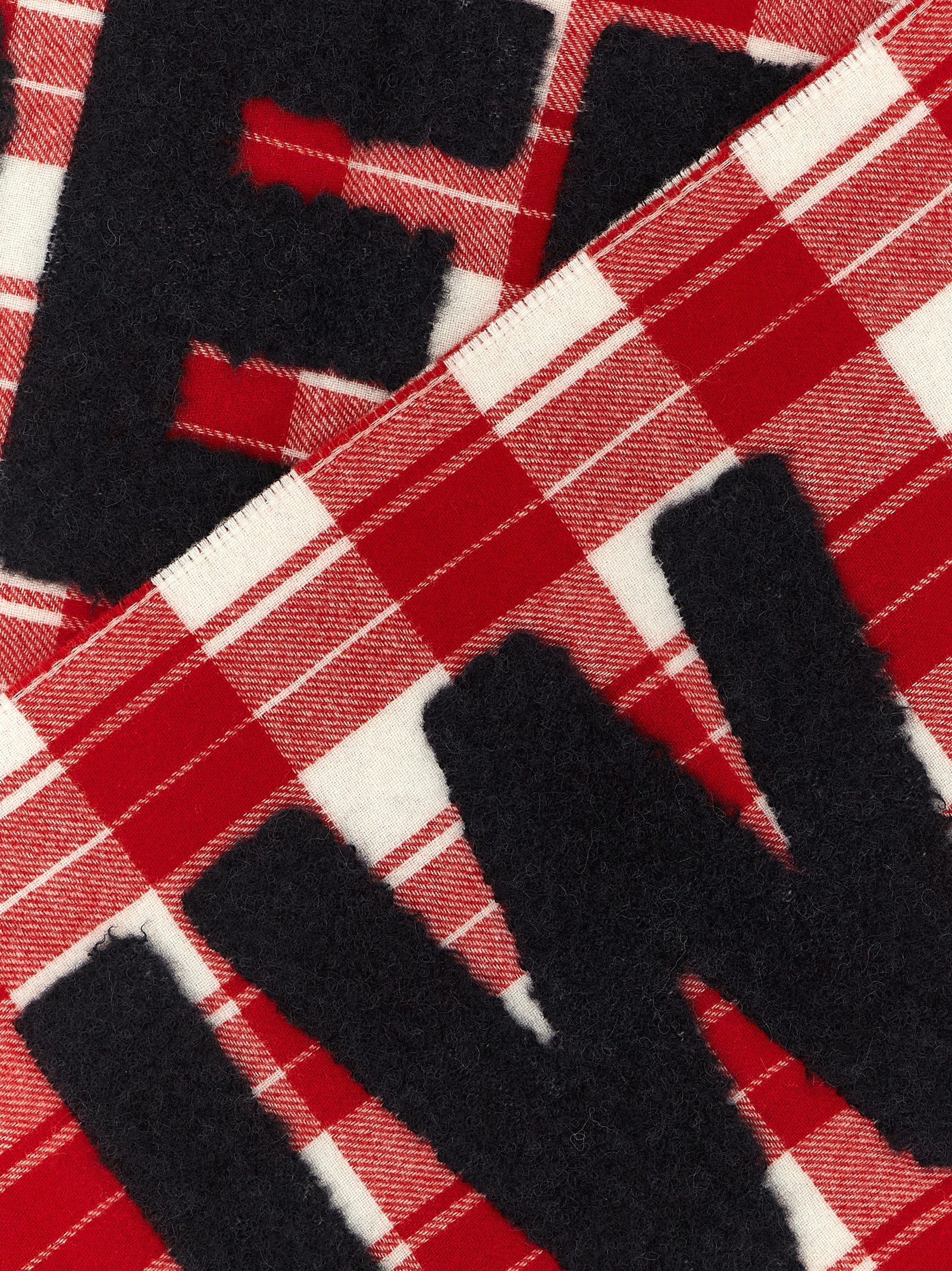 J.w.anderson Checkered Logo Scarf – 55% vw 40% aw 5% pa - view 2