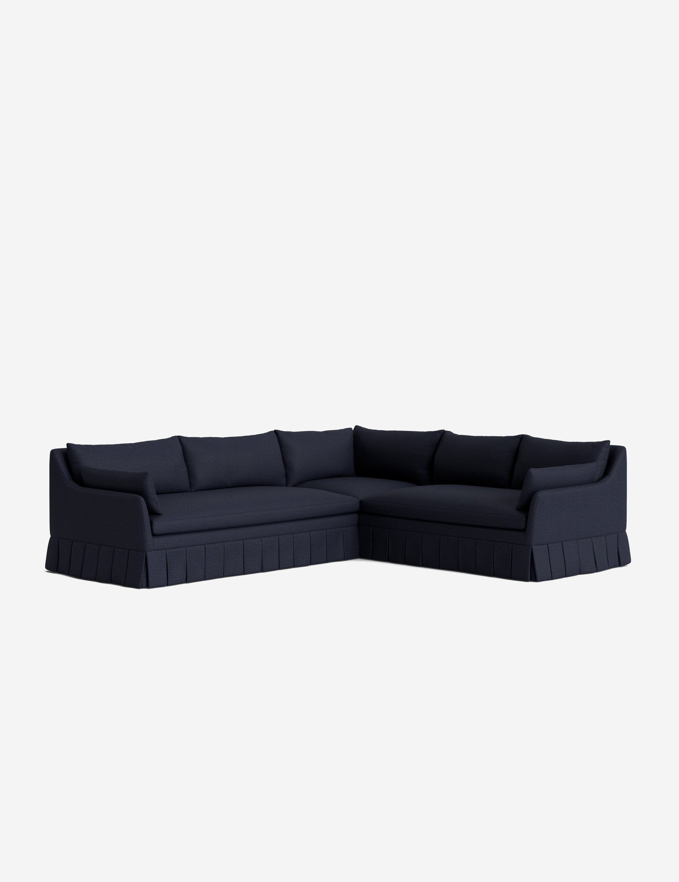 Lulu and Georgia Portola Luxe Depth Pleated Corner Sectional Sofa - view 44