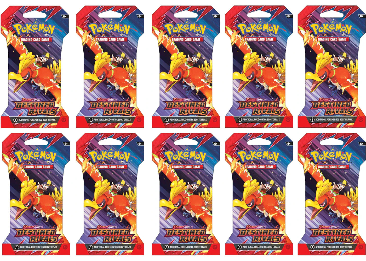 Scarlet violet destined – 2025 Pokémon Scarlet & Violet Destined Rivals Booster Pack 10x Lot (Artwork May Vary)