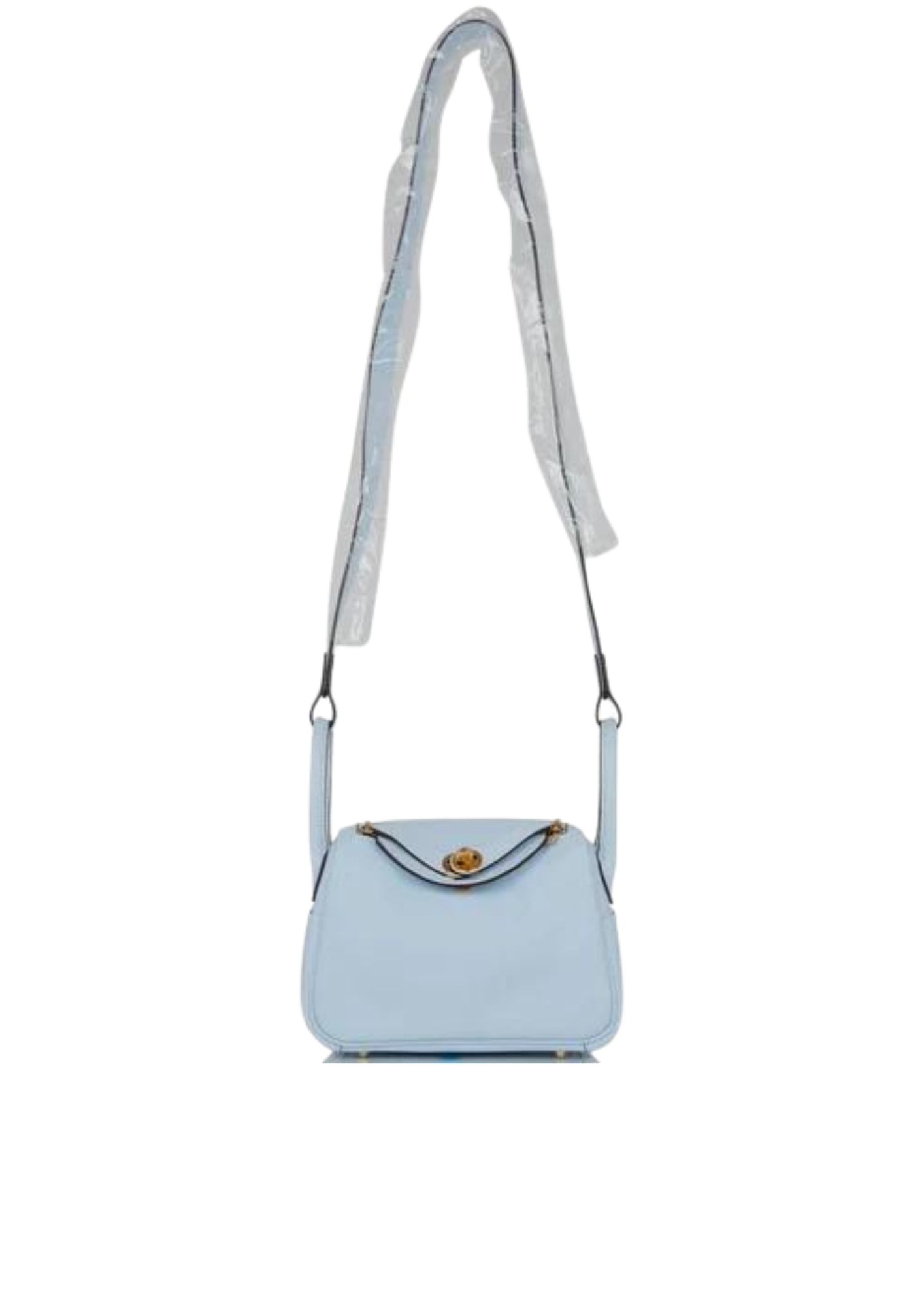 Cop Underdog Hermès Mini Lindy Bleu Brume Swift Gold Hardware