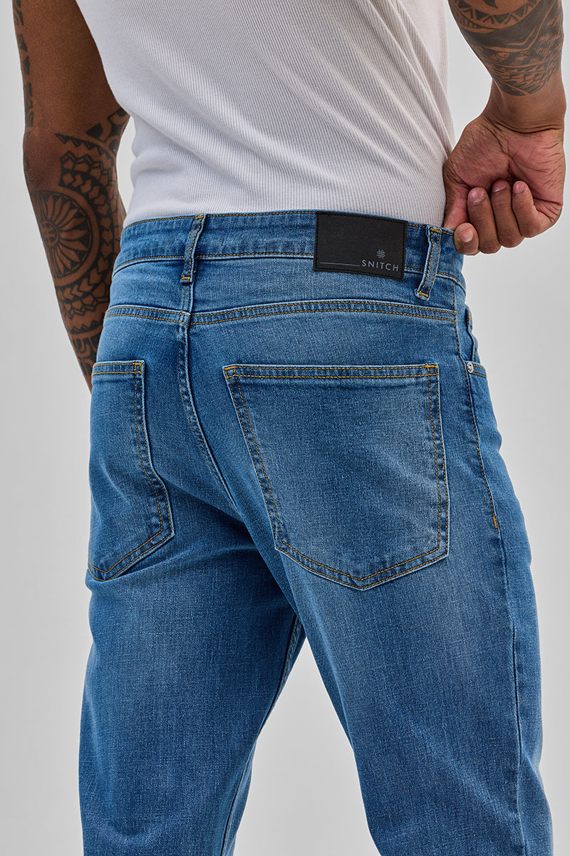 SNITCH Light Blue Regular Fit Jeans - view 6