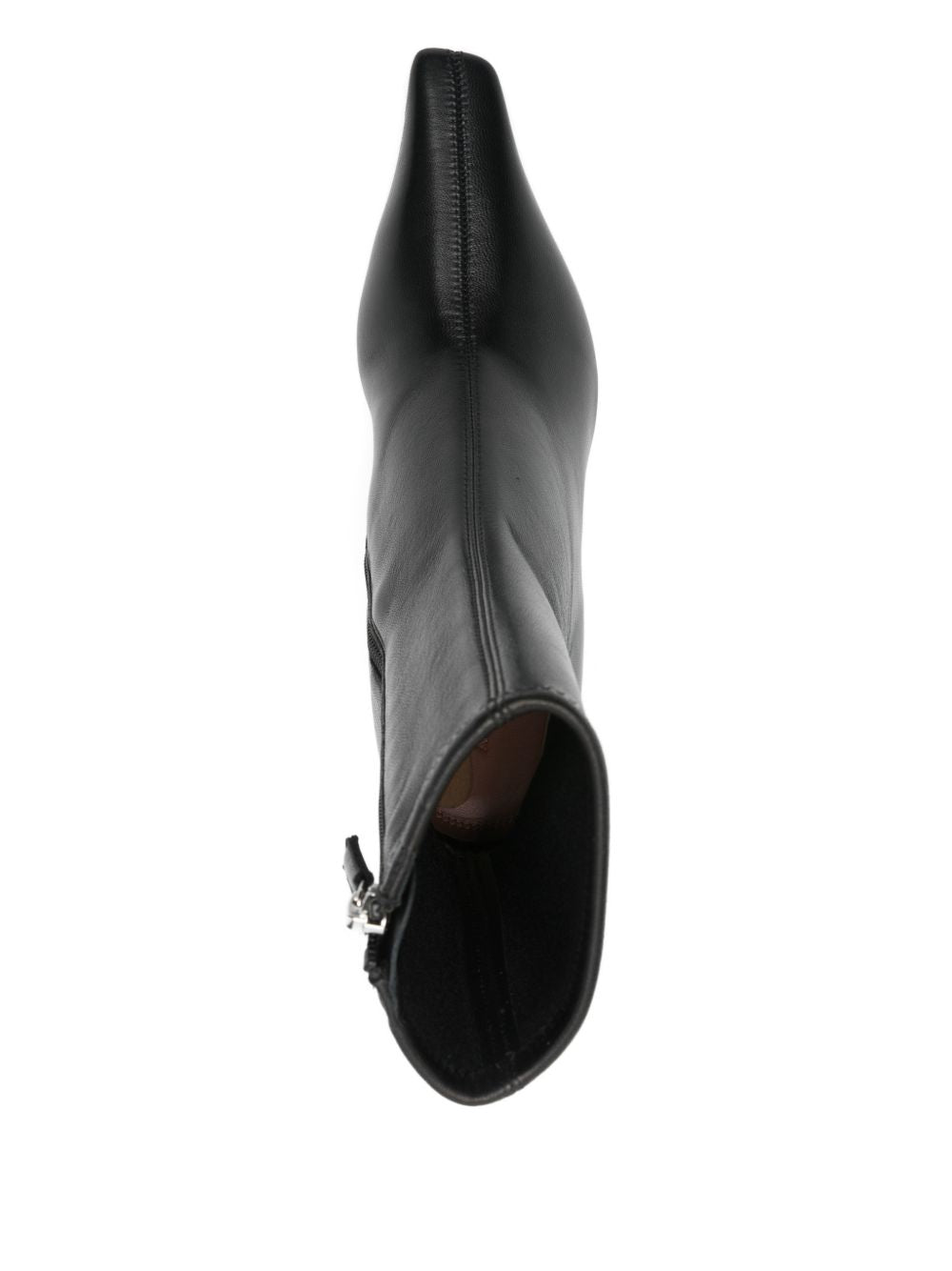 Amina Muaddi Jamie Stretch Bootie 80 Black Stretch Nappa - view 2