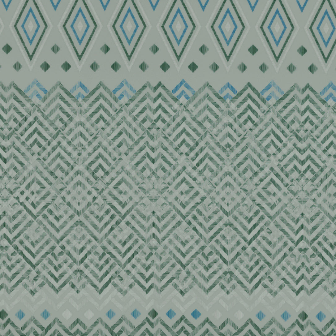 Spaces India Geometric Harbour Grey - Light Teal 100% Cotton Shell Double Quilt / AC Comforter - Geospace By Spaces - view 5
