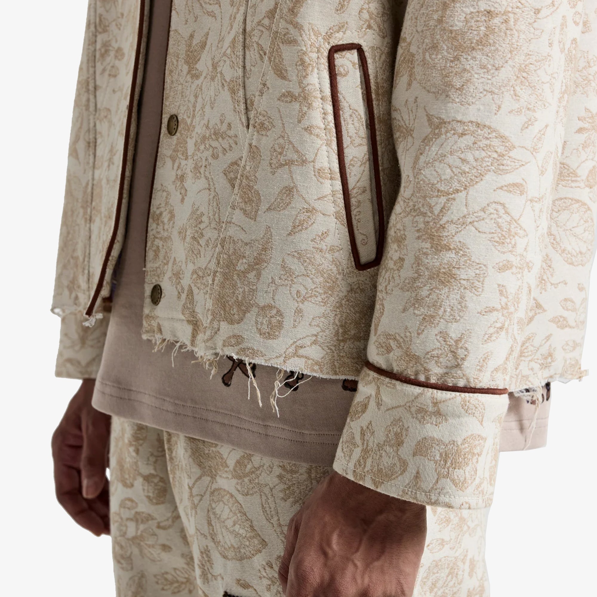 F A R A K | Handmade Jacquard Jacket { Beige - view 6