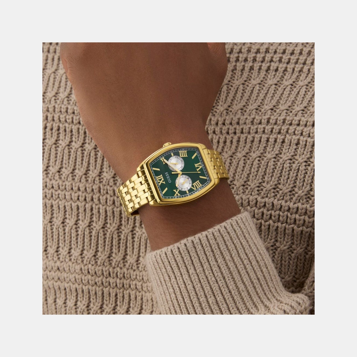 Guess Dress Men Quartz Green Dial Multi-Function Recycled Steel Watch GW0975G2 - view 8