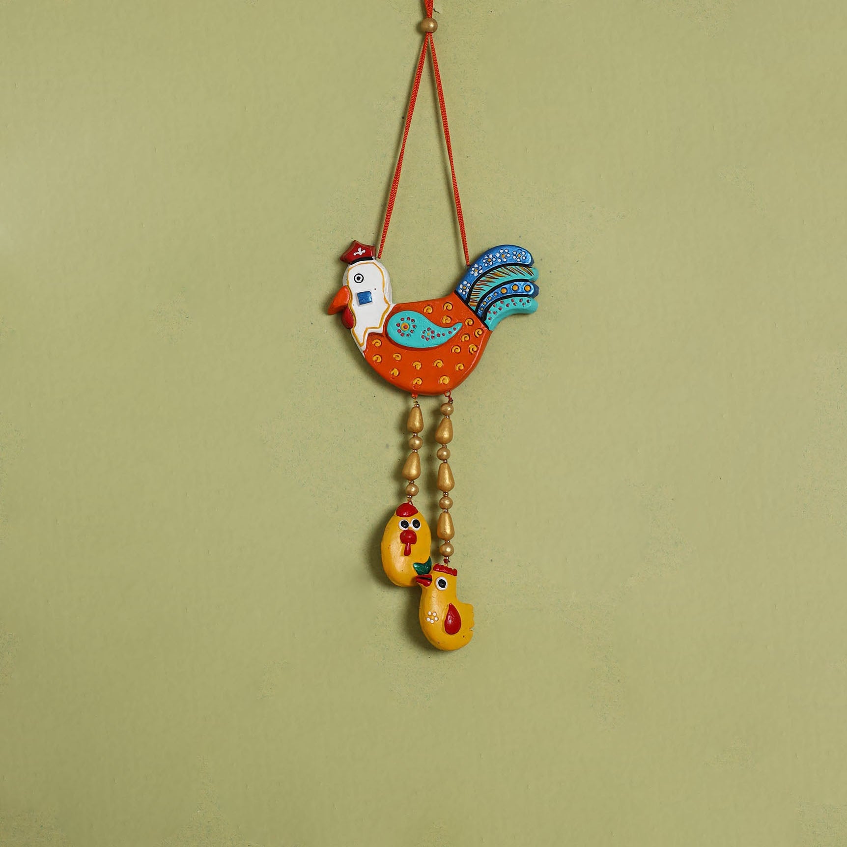 KHUSHBASH - HAPPY LOOM OF EAST Bishnupur Handpainted Terracotta Wall Hanging 84