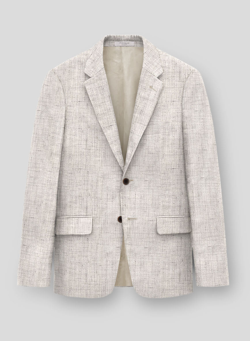 StudioSuits Solbiati Earthweave Brown Linen Jacket