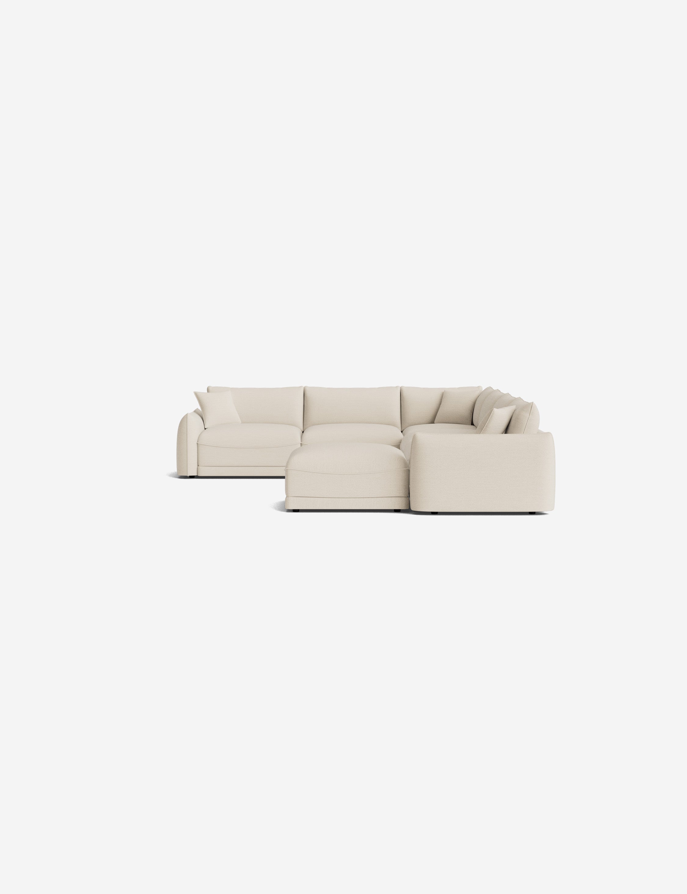Lulu and Georgia Balmer Modular Corner Sectional Sofa With Ottoman - view 98