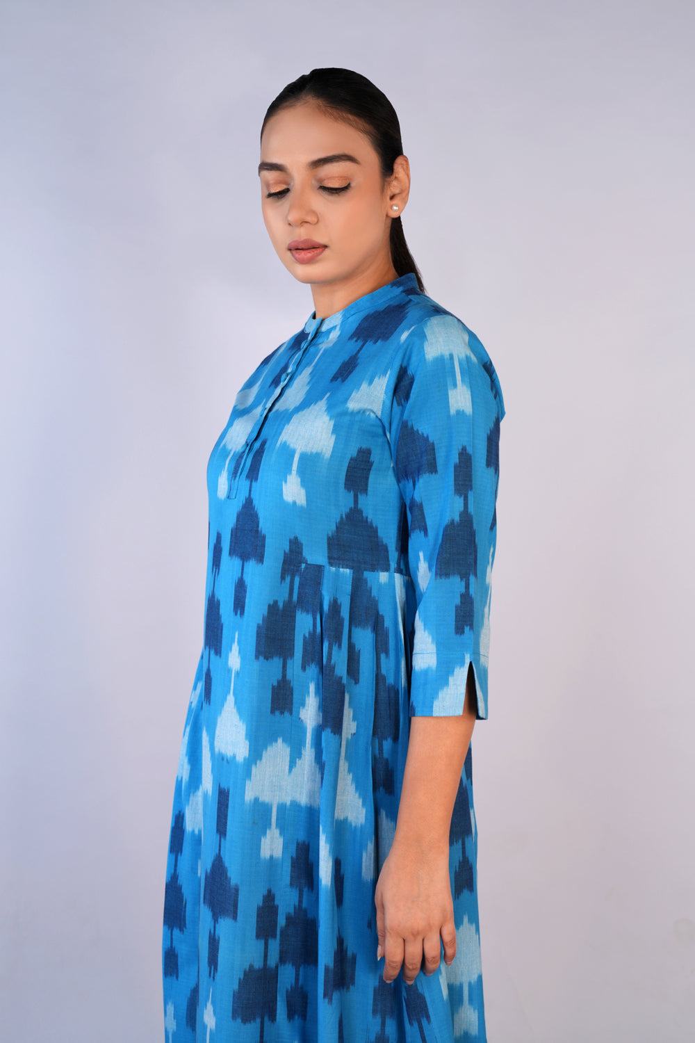 Kalanjali Ethnics Handwoven cotton Pochampally Ikat dress - view 7