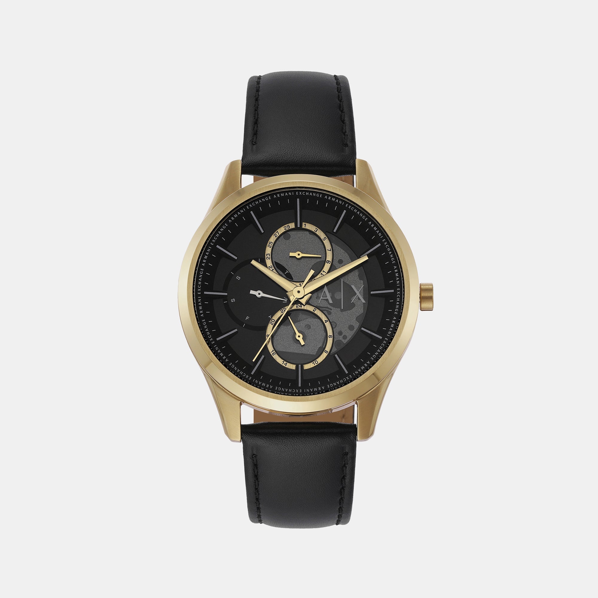 Armani Exchange Dante Men Quartz Black Dial Analog Leather Watch AX1876
