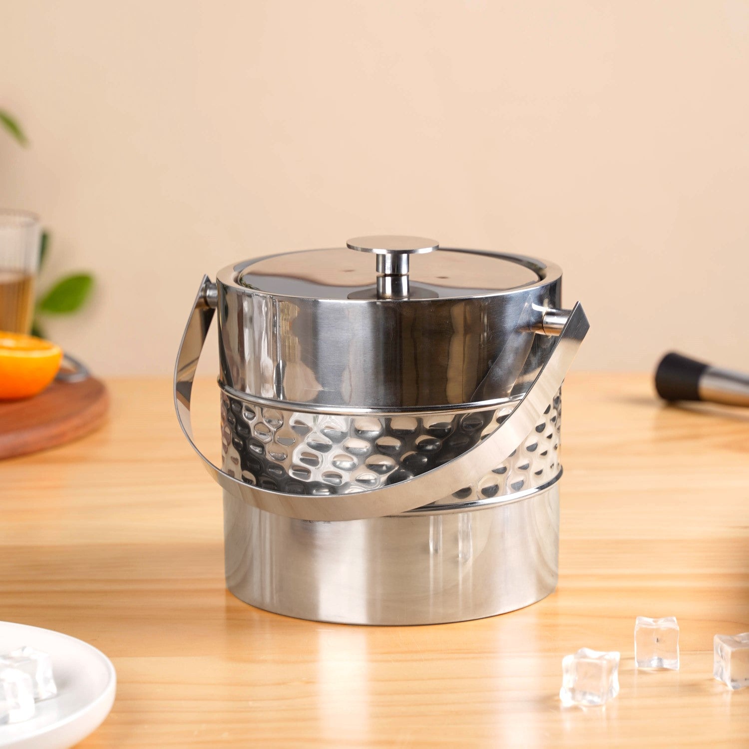 Nestasia Robust Stainless Steel Ice Bucket With Scoop Shovel 2200ml - view 7
