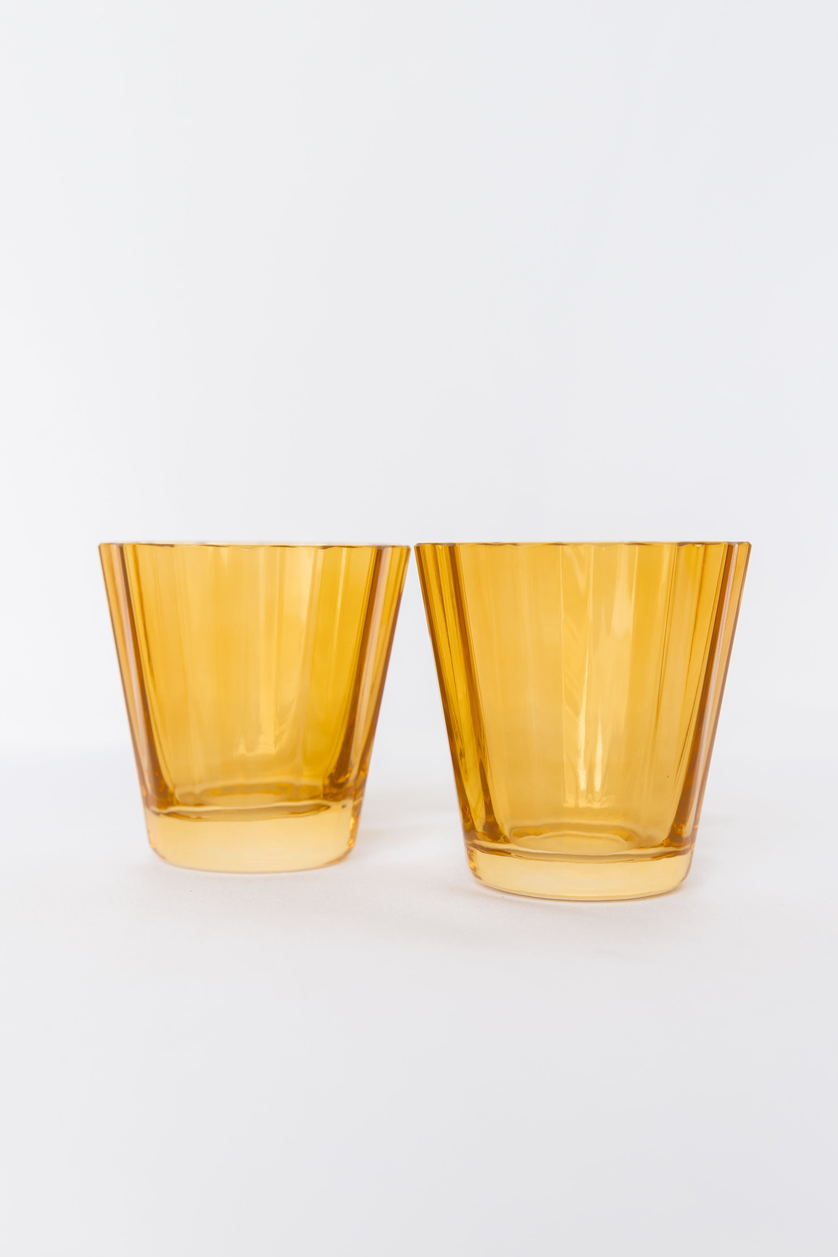 Estelle Colored Glass Estelle Colored Sunday Low Balls - Set of 2 {Butterscotch}