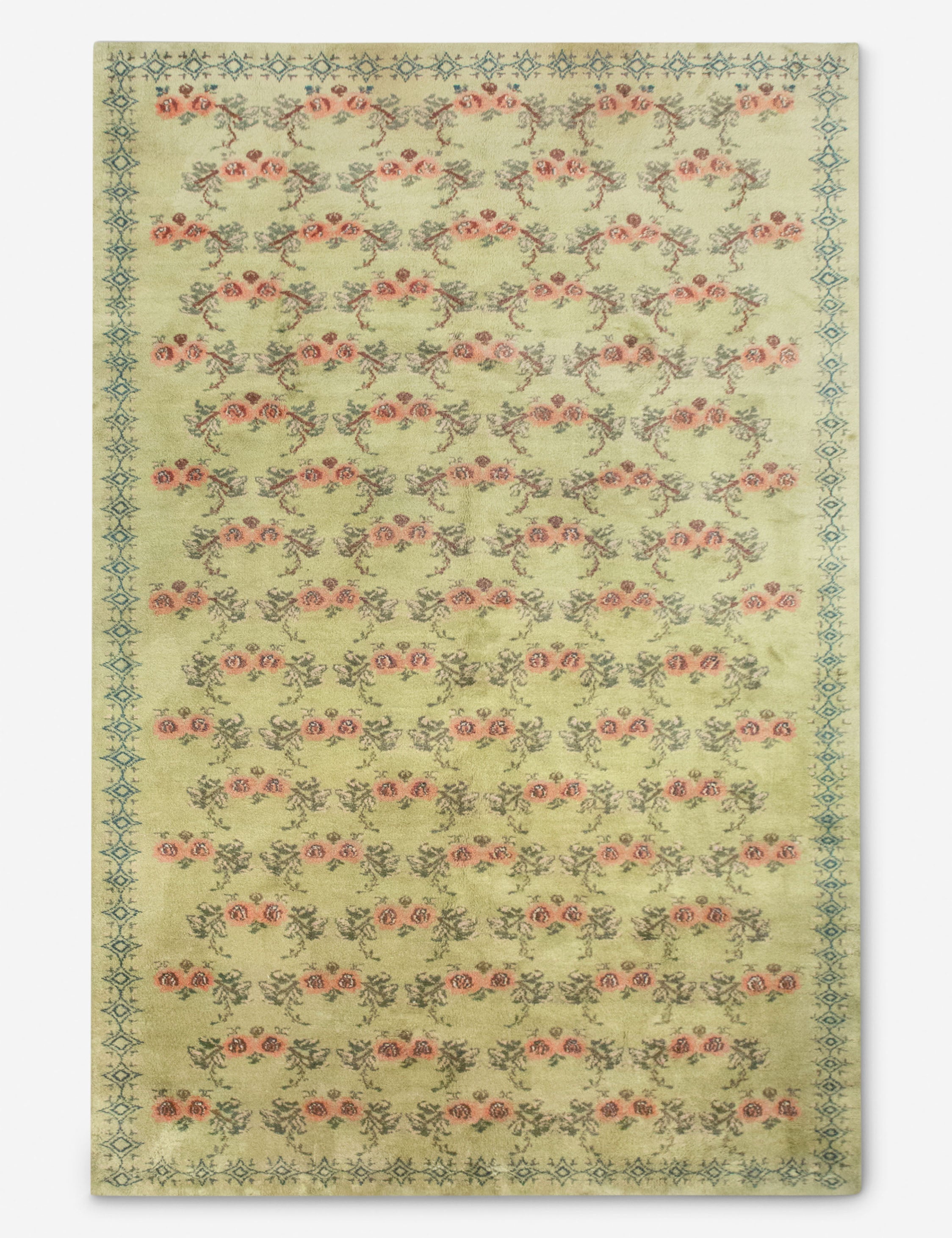 Lulu and Georgia Vintage Turkish Hand-Knotted Wool Rug No. 543, 6'10" x 11'8"