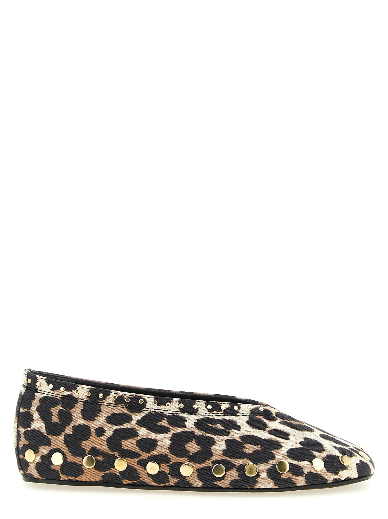 Ganni Jenny Ballet Flats – 99% cotton, 1% elastane