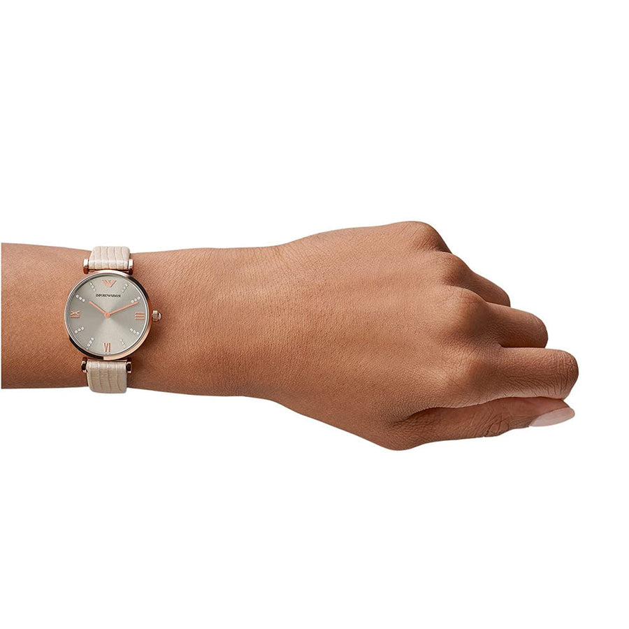 Emporio Armani Retro Grey Dial Women 32mm - view 3