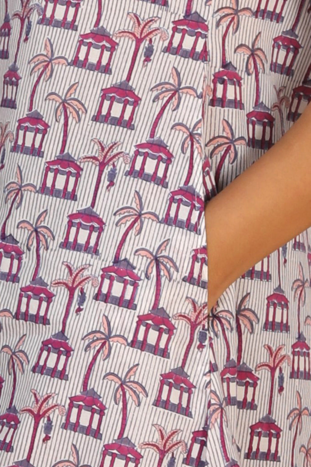 Kalanjali Ethnics Handblock printed A-line kurti - view 9