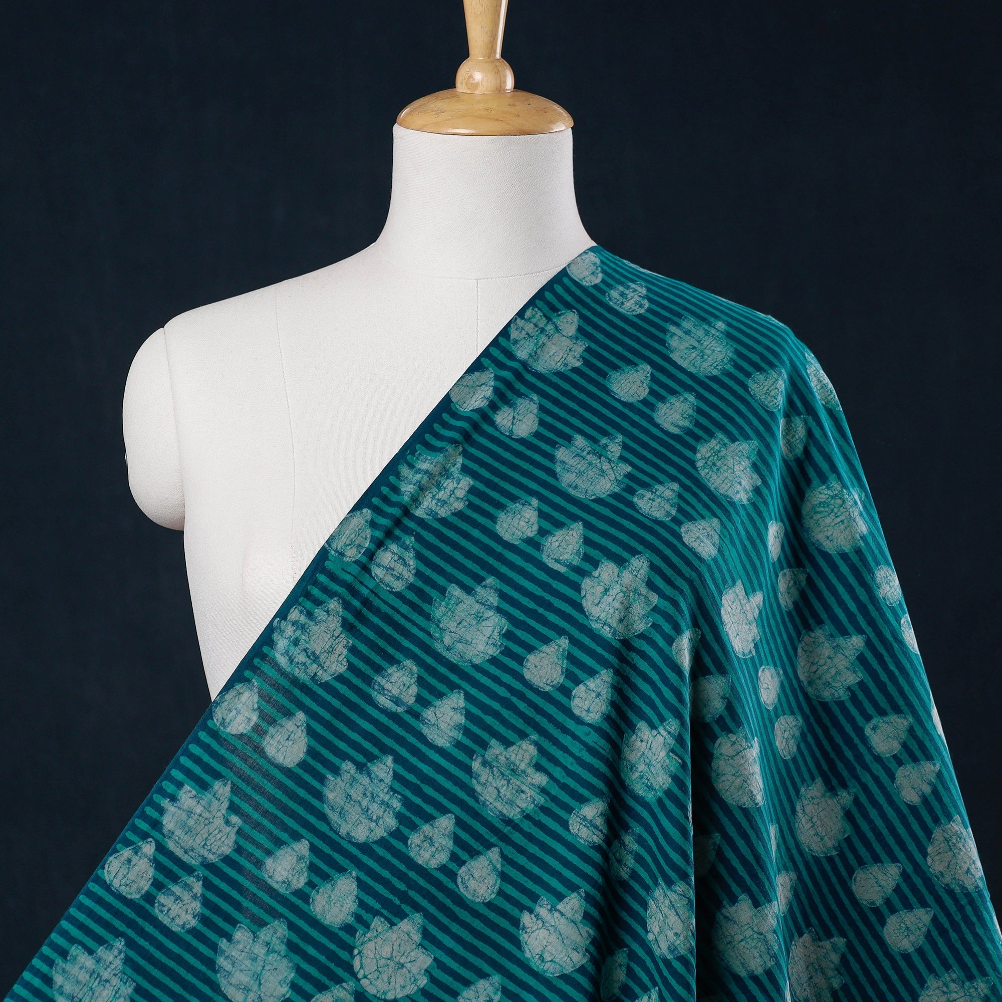 HAVELI CHRONICLES Blue - Akola Hand Block Printed Cotton Fabric