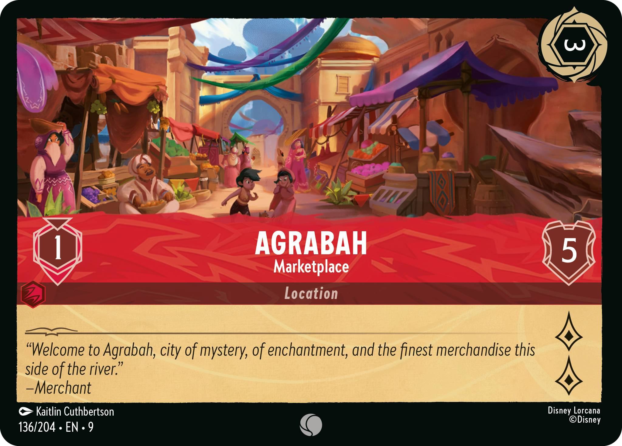 204 fabled non-foil – Lorcana Agrabah - Marketplace - 136/204 [Fabled] [Non-Foil]