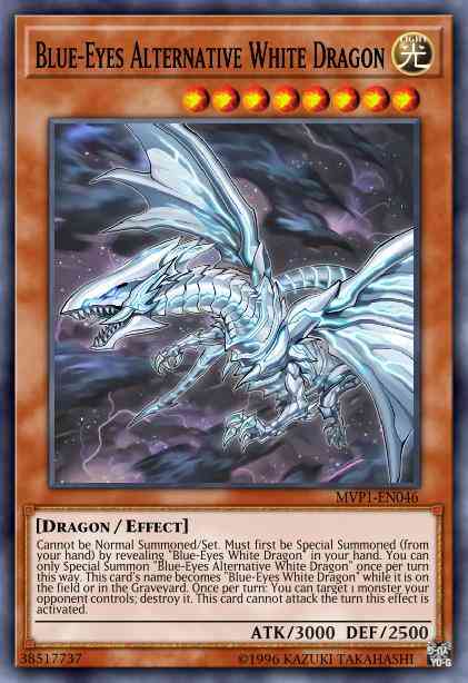 Yu-Gi-Oh! Blue-Eyes Alternative White Dragon - MVP1-ENG46 - Gold Rare - 1st Edition