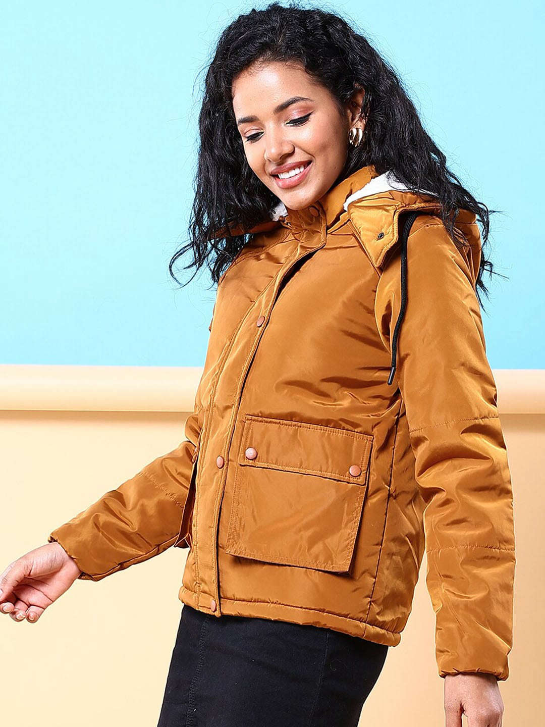 Freehand By The Indian Garage Co Women Winter Crop Jacket - view 3
