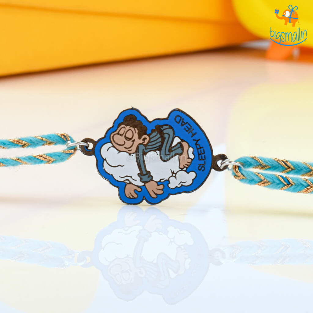 Bigsmall_piu Sleepy Head Metallic Rakhi