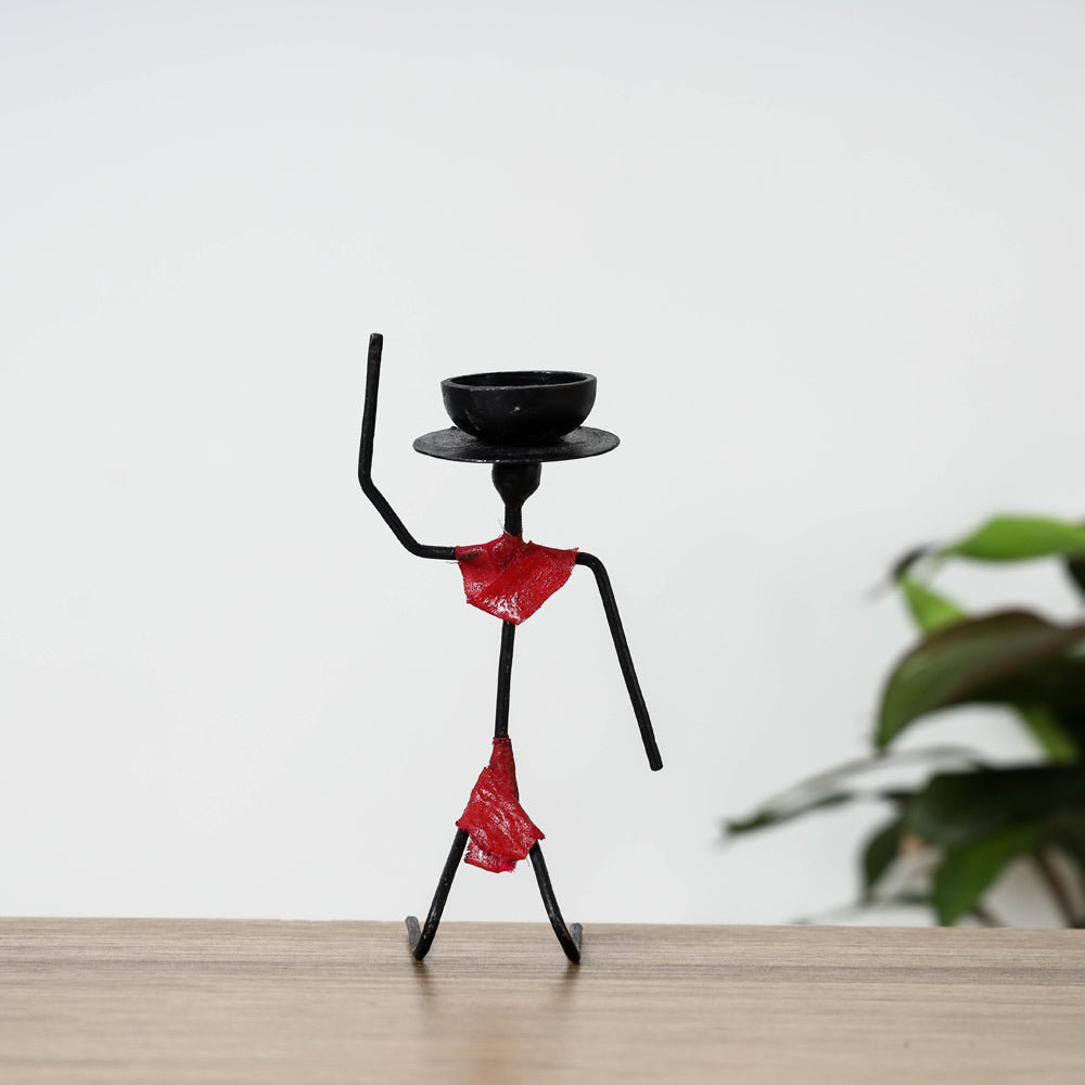CHHATTISGARH HASTSHILP VIKAS BOARD Bastar Tribal Wrought Iron Candle Stand