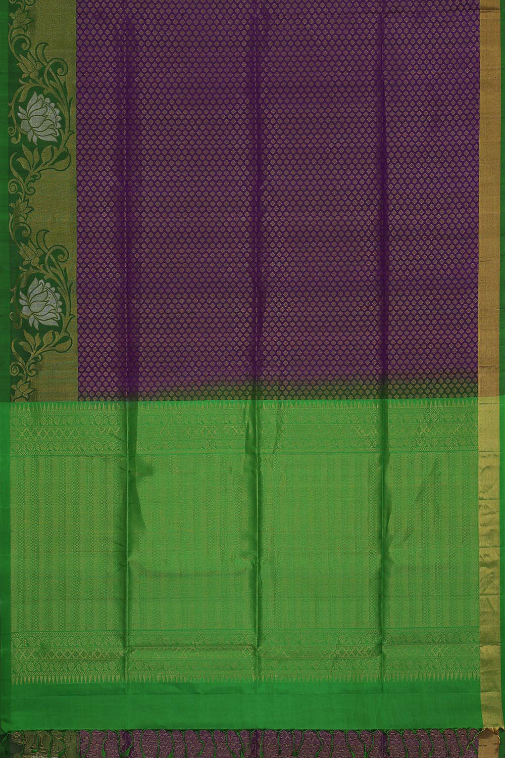 Kalanjali Gorgeous Violet Saree – Women's - view 3