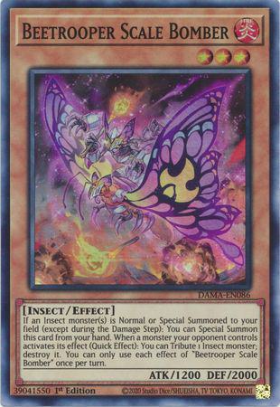 Yu-Gi-Oh! Beetrooper Scale Bomber - DAMA-EN086 - Super Rare - 1st Edition