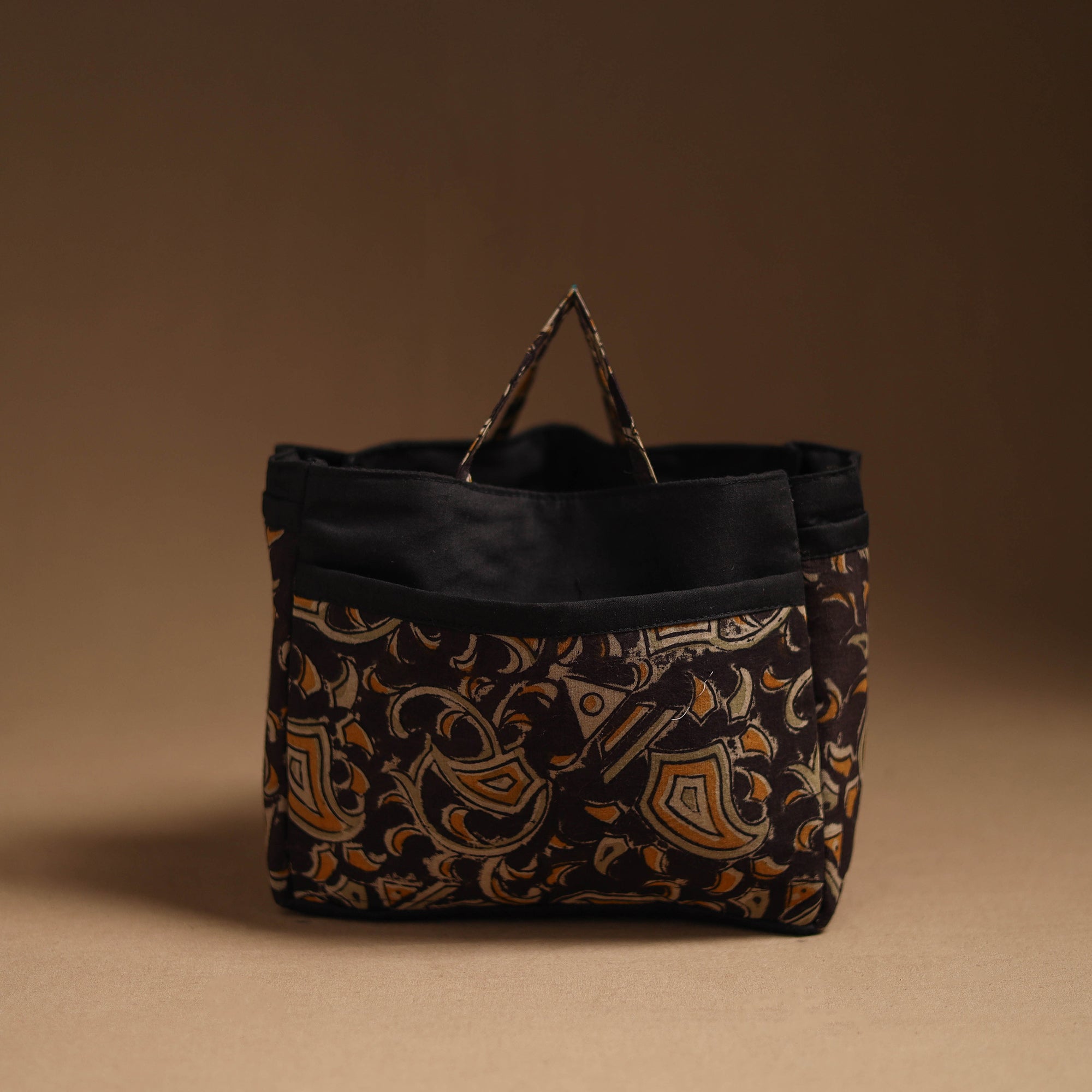 NOORI BAZAR Brown - Handcrafted Cotton Cosmetic/Toiletry Bag 14