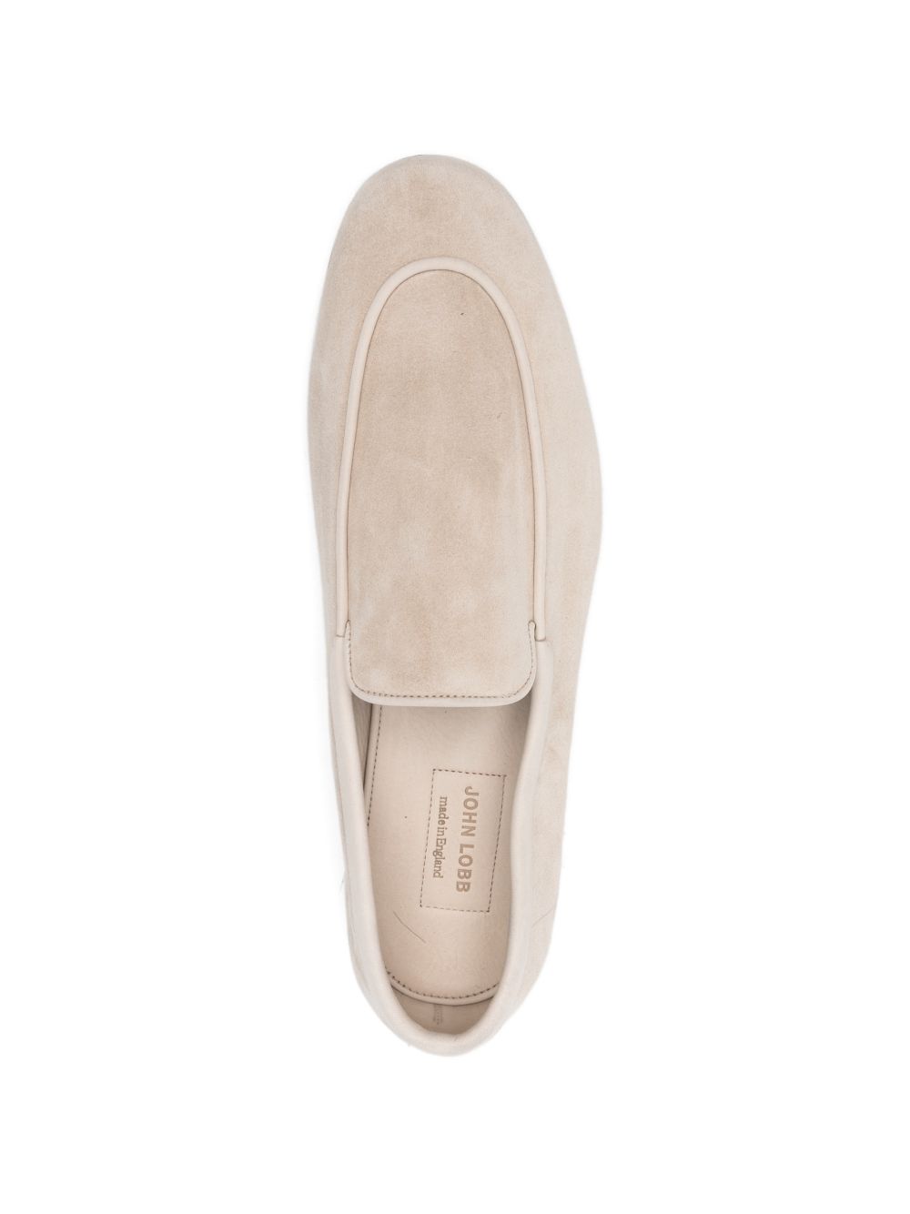 John Lobb natural piped loafers – Suede 100% - view 2
