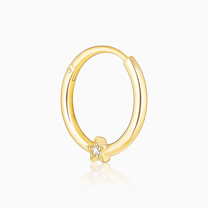GIVA Jewellery Golden Zircon Star Nose Ring - view 2
