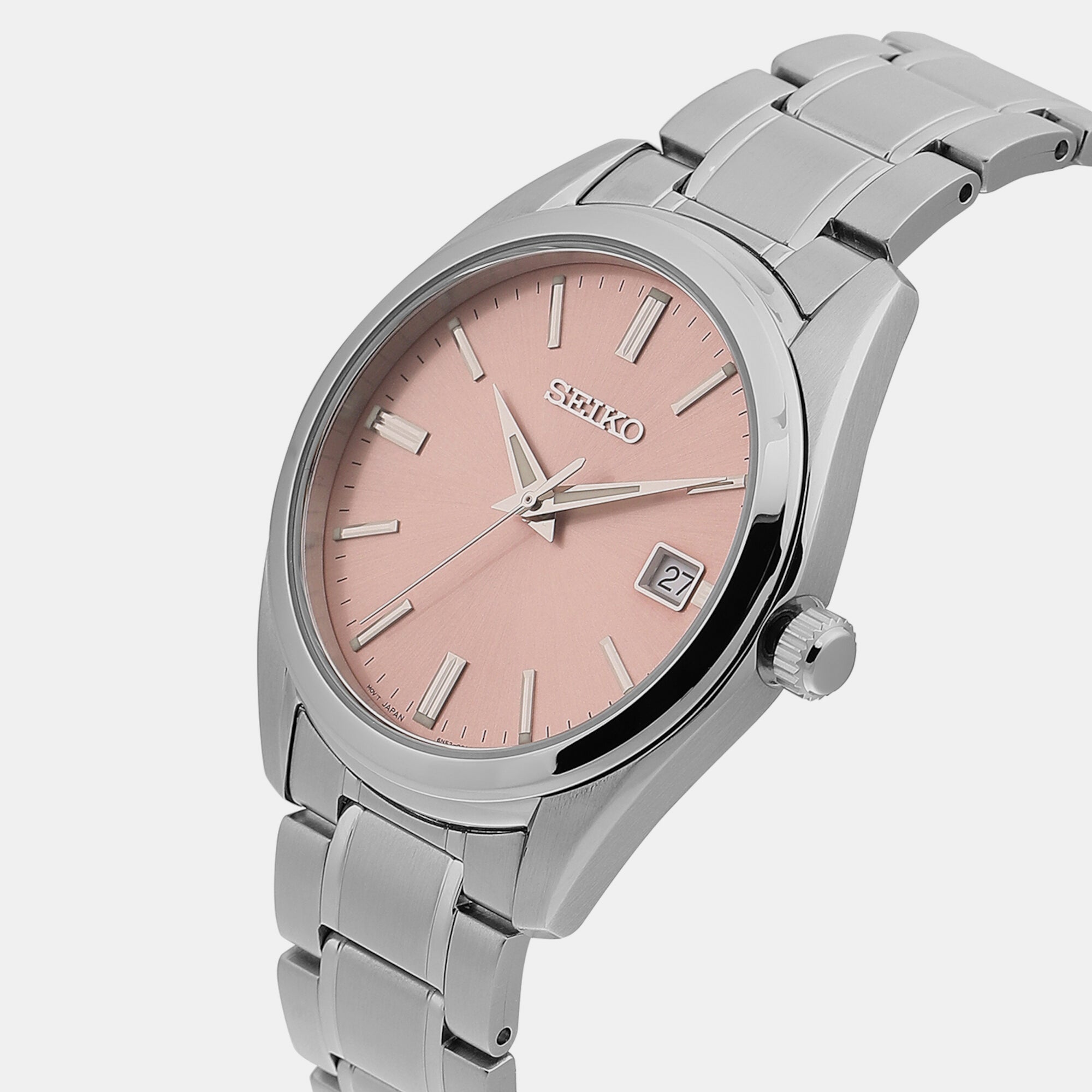 Seiko Dress Men Quartz Pink Dial Analog Stainless Steel Watch SUR523P1 - view 2
