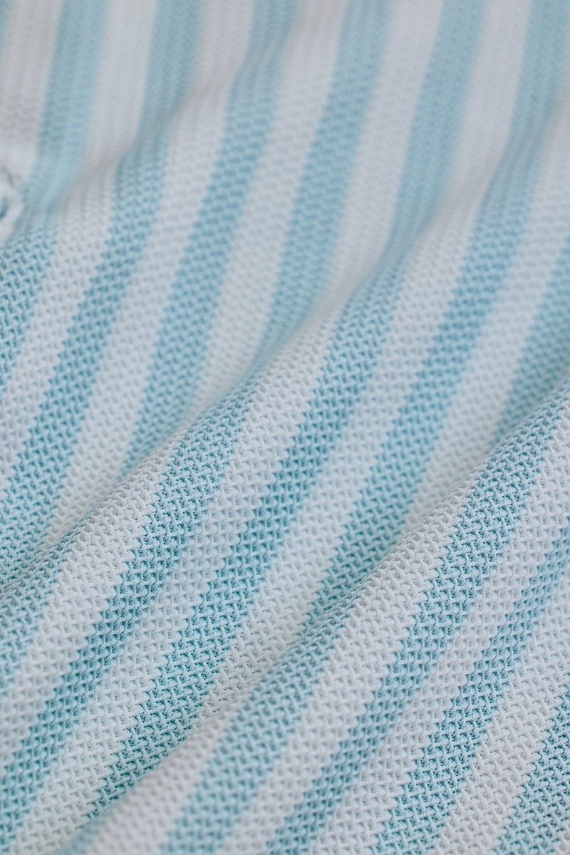 SNITCH Light Blue Stripes Slim Fit Shirt - view 7