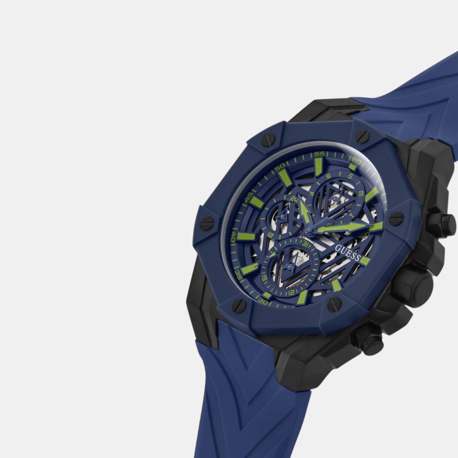 Guess Sport Men Quartz Blue Dial Multi-Function Silicone Watch GW0579G3 - view 4