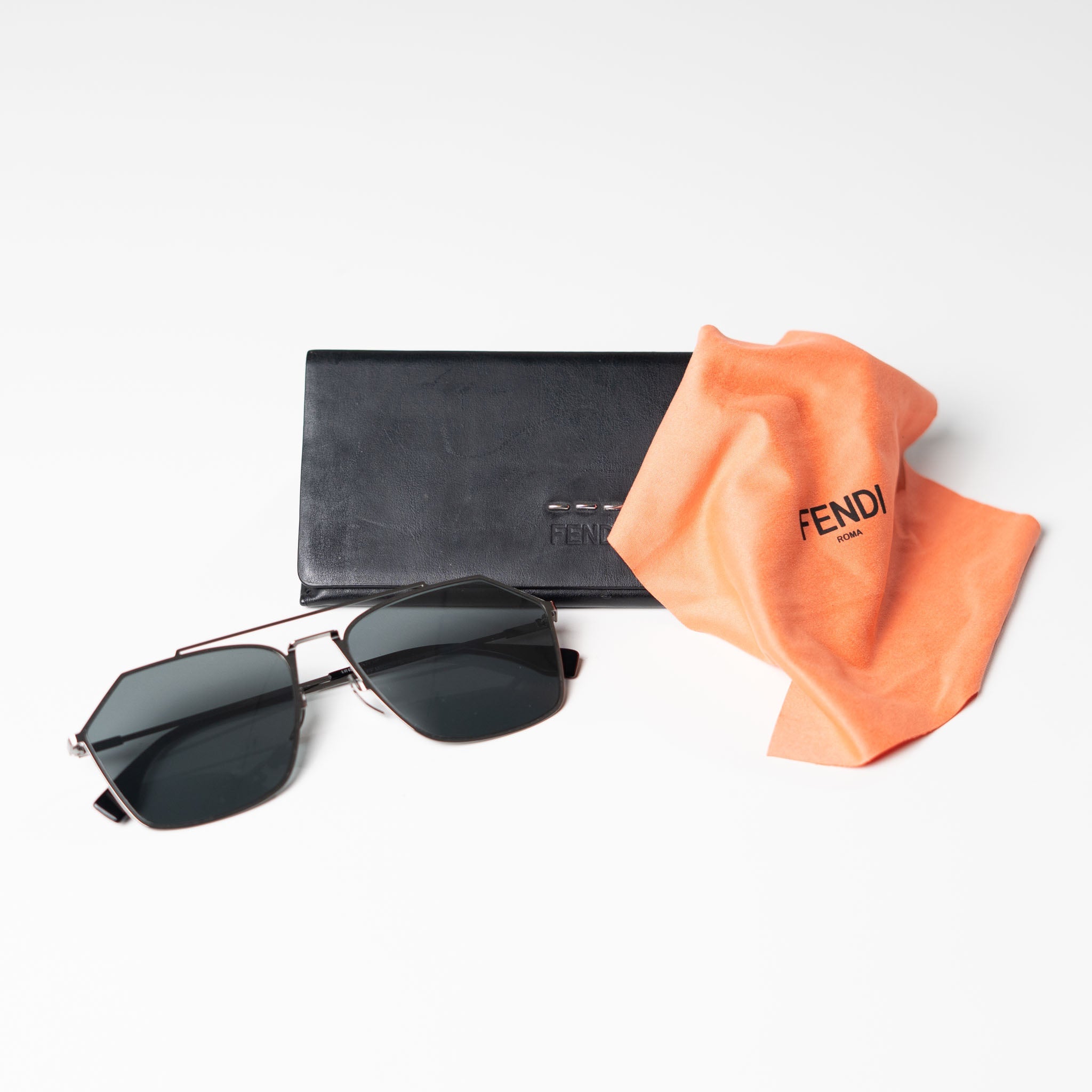 FENDI Black Pentagon Shaped Sunglasses - view 8
