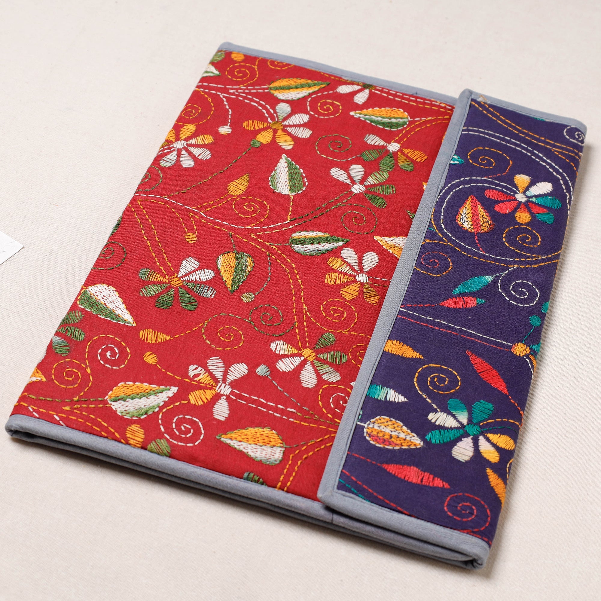 ASALKAAR Bengal Kantha Work Handcrafted File Folder - view 2