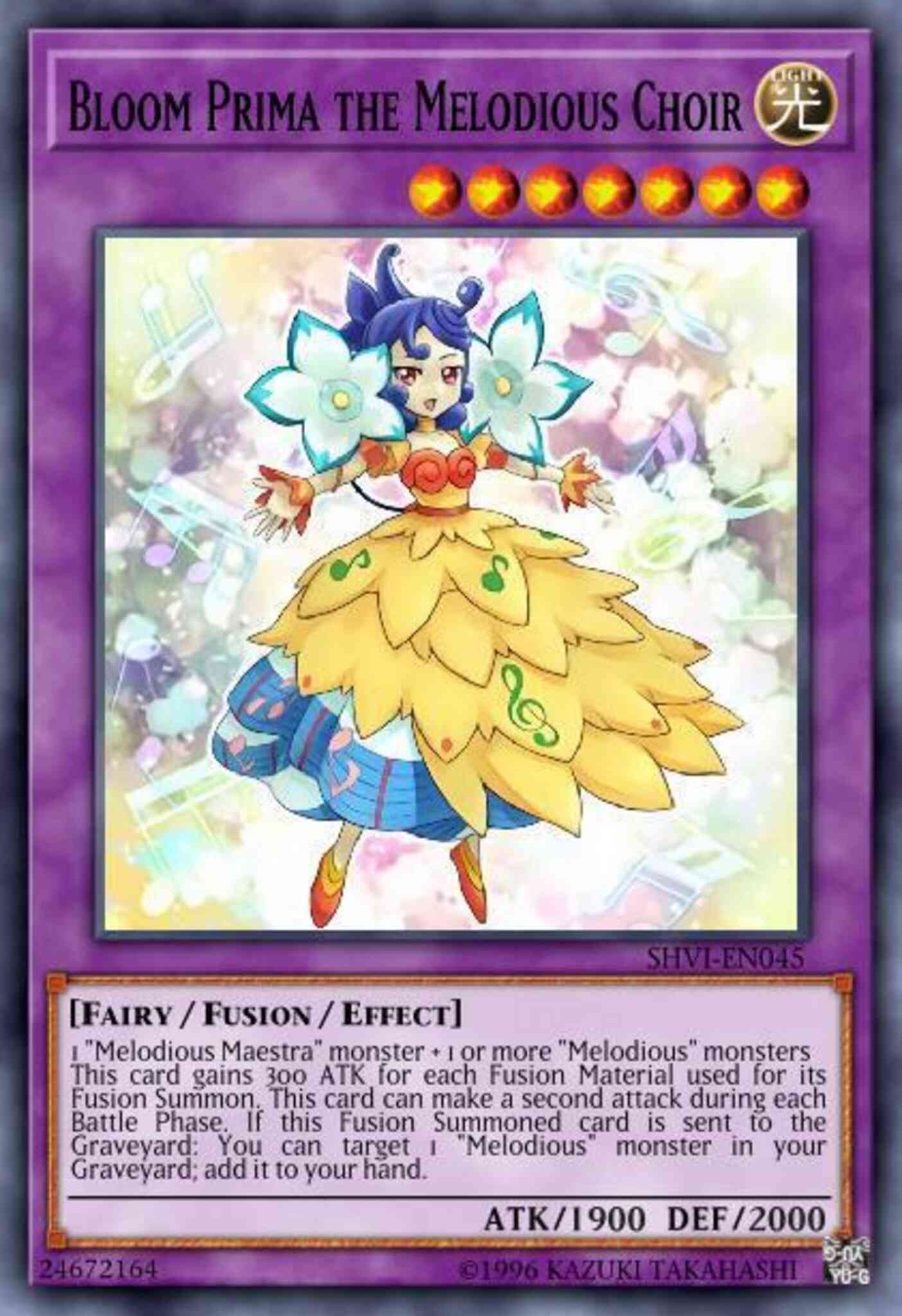 Yu-Gi-Oh! Bloom Prima the Melodious Choir - SHVI-EN045 - Rare - 1st Edition