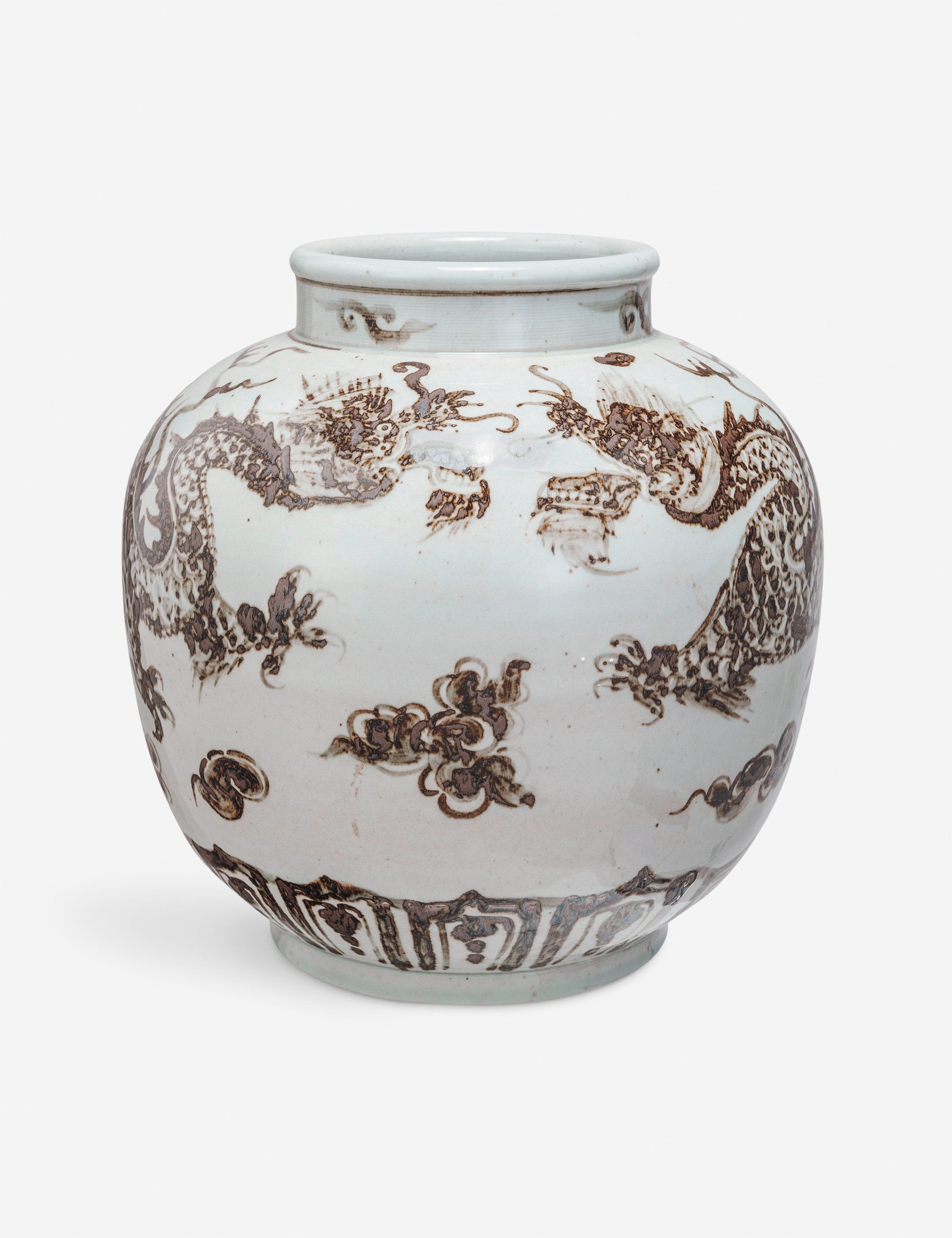 Lulu and Georgia Lansing Hand-Painted Vase – Brown