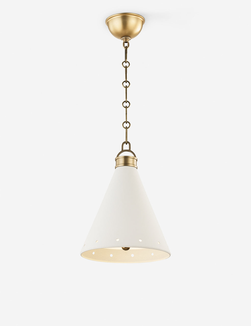 Lulu and Georgia Buxton Pendant Light – White and Brass - view 3
