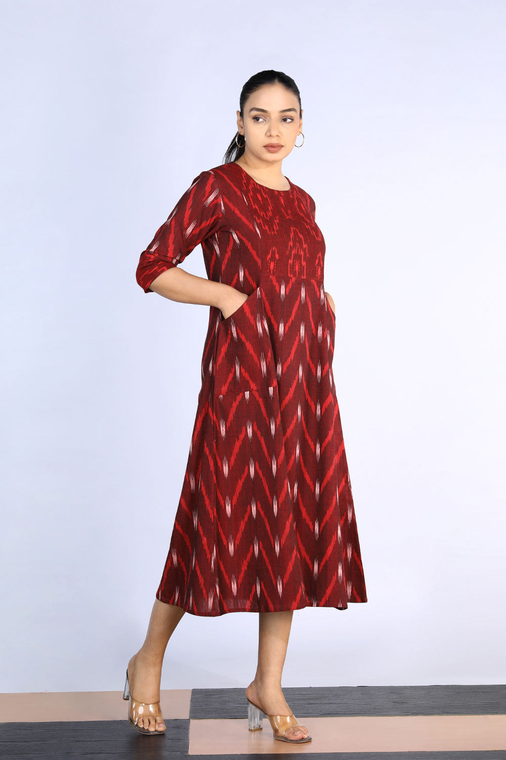 Kalanjali Ethnics Cotton Pochampally Ikat dress - view 2