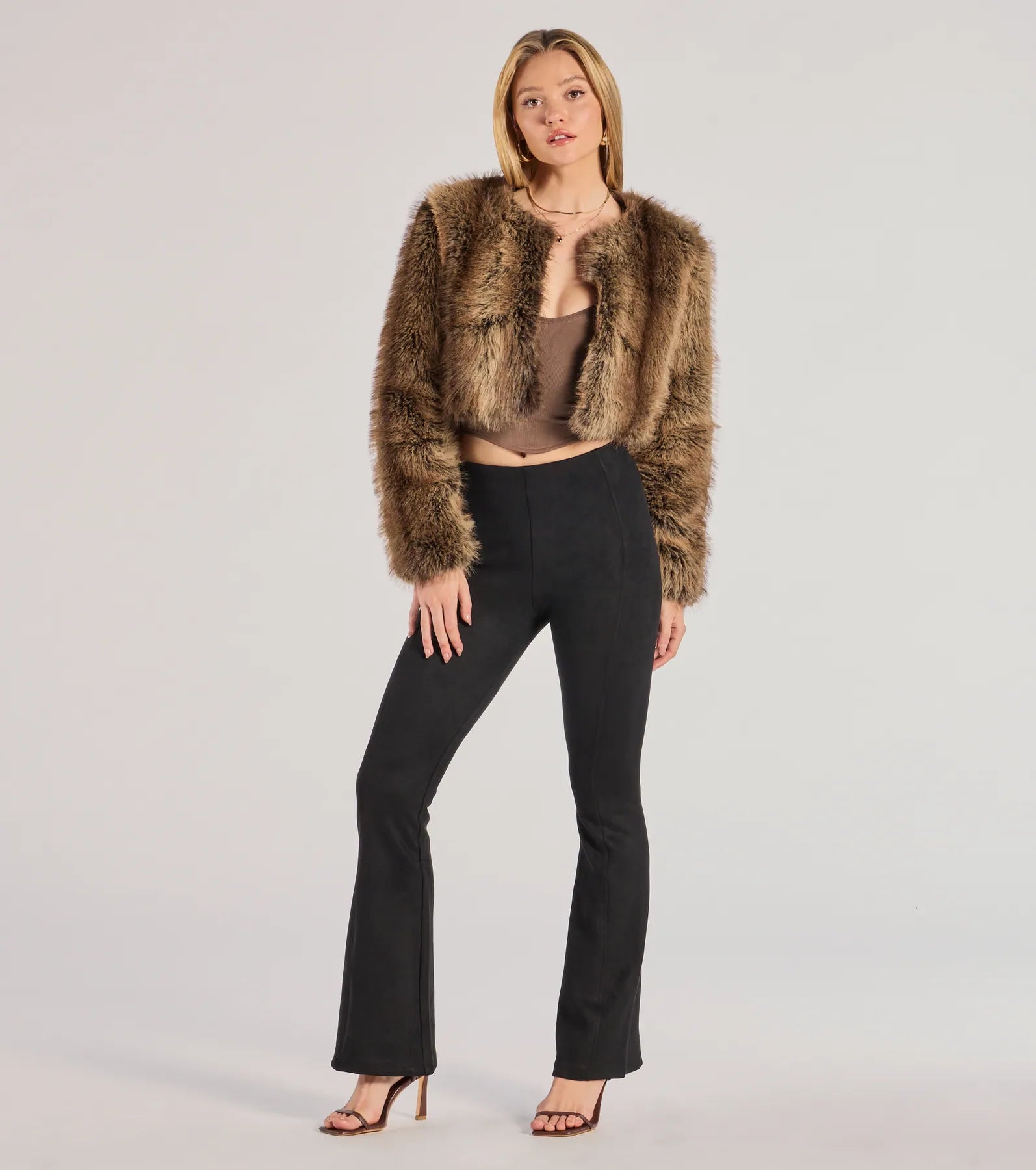 Windsor Bring The Drama Flared High-Waist Pants