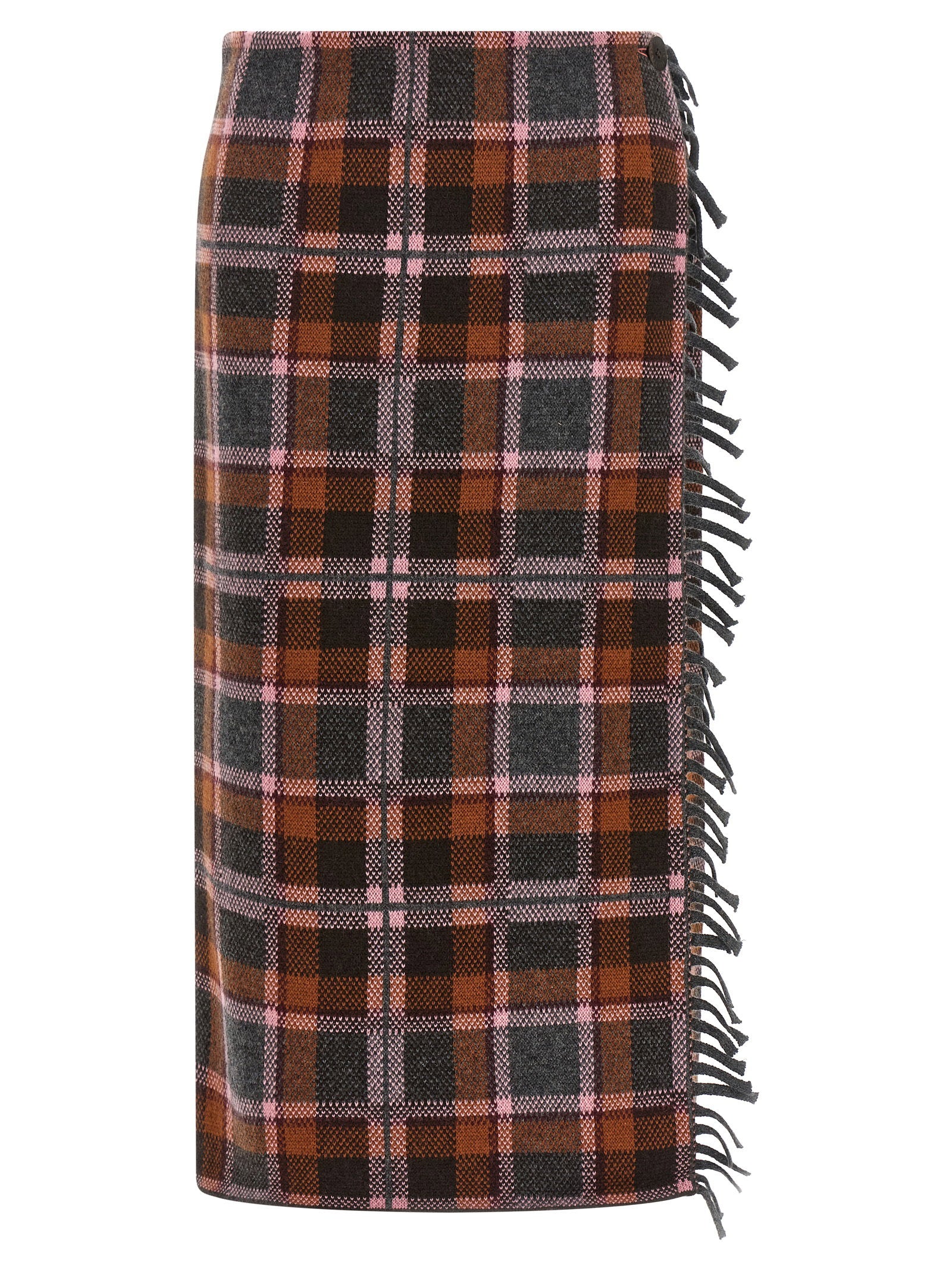 Guest In Residence Tartan Wrap Skirt – 70% wool 30% cachemire