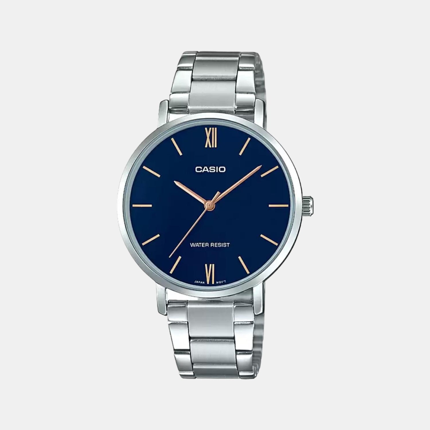 Casio Enticer Women Quartz Blue Dial Analog Stainless Steel Watch A1623