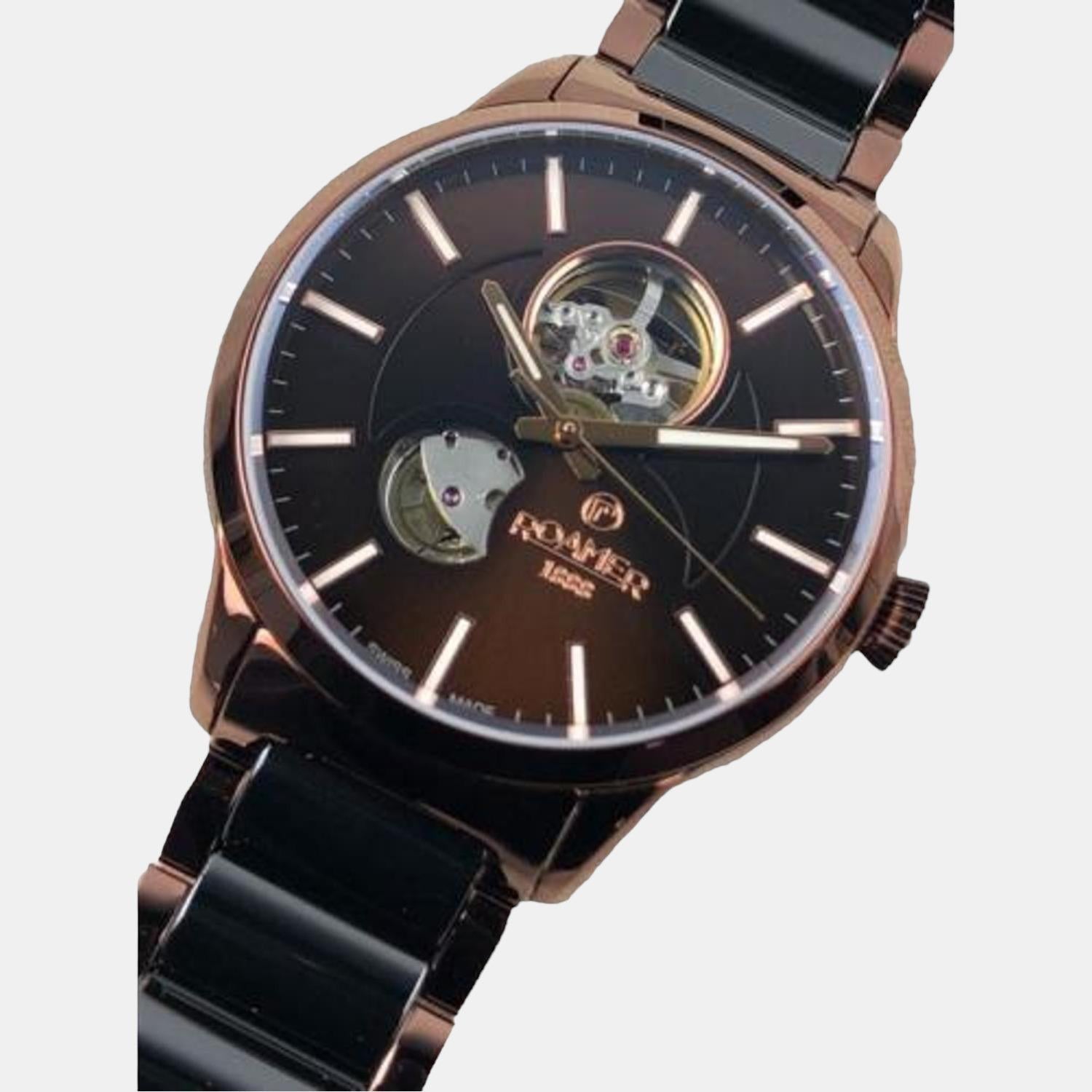 Roamer C-Line Men Quartz Brown Dial Analog Ceramic Watch 672661 40 65 60 - view 2