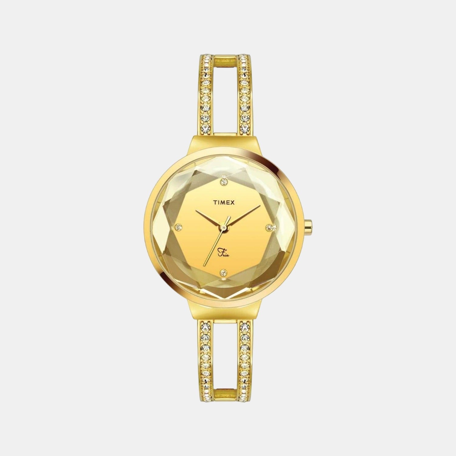 Timex Fria Women Quartz Beige Dial Analog Stainless Steel Watch TWEL13402