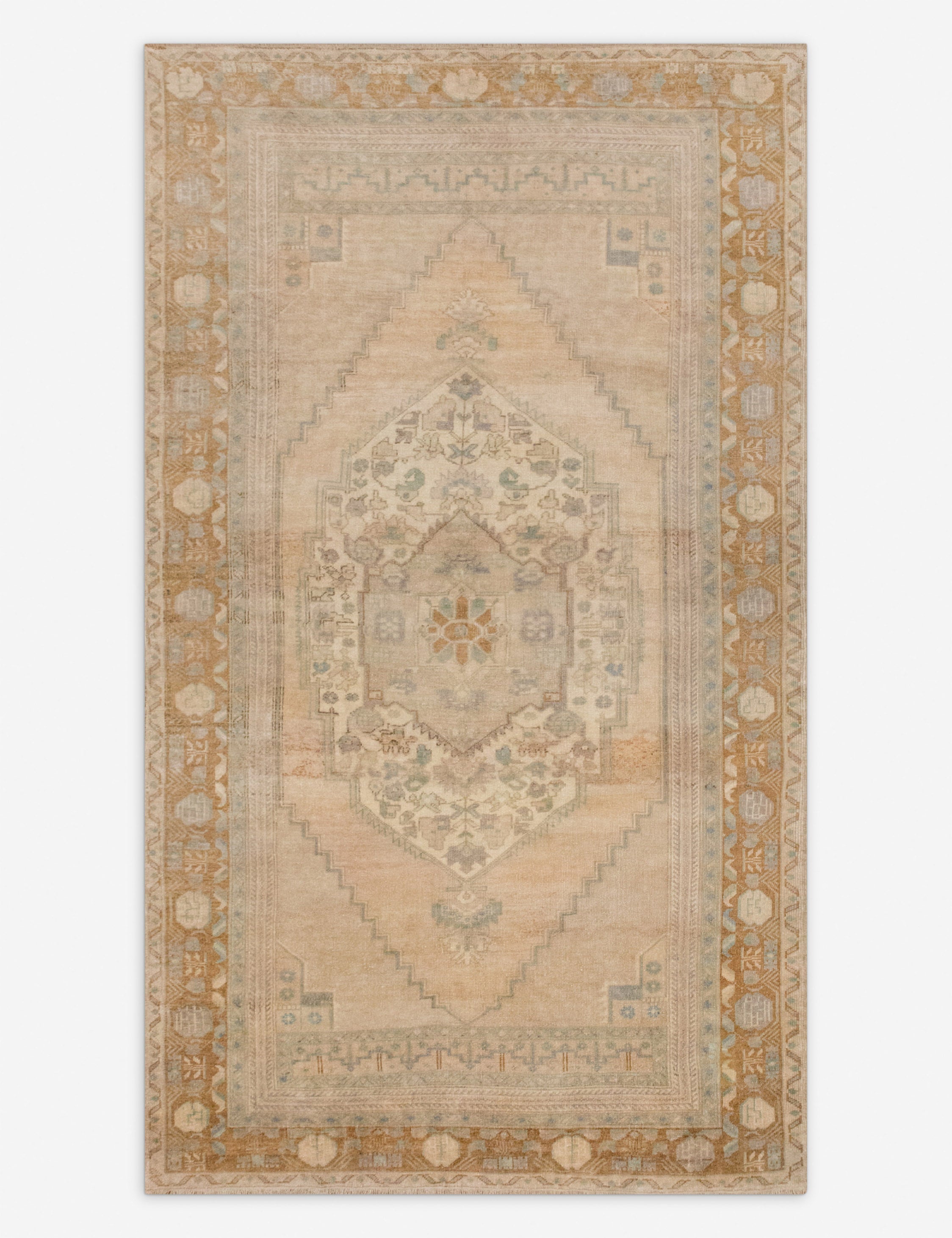 Lulu and Georgia Vintage Turkish Hand-Knotted Wool Rug No. 555, 5'7" x 10'7"