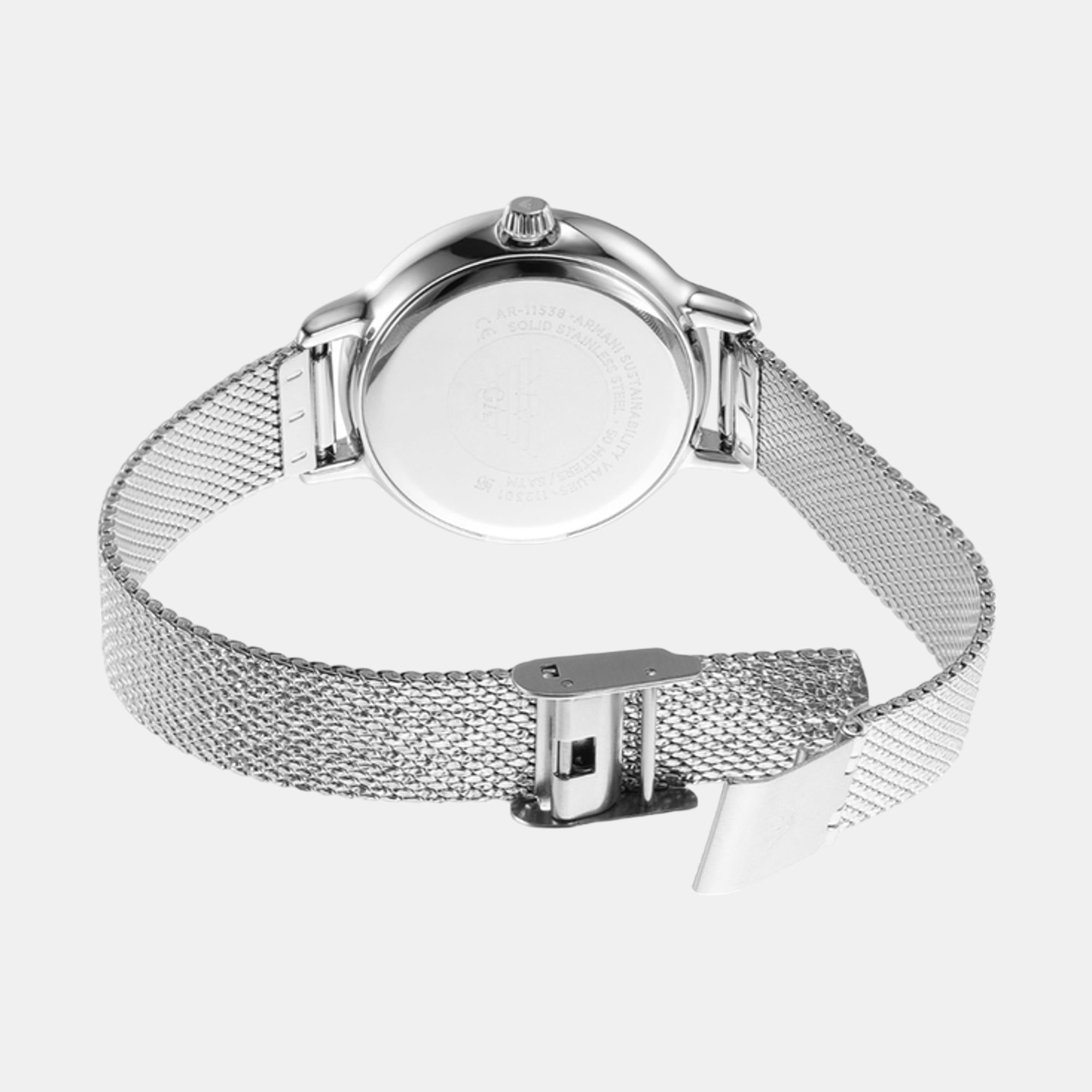 Emporio Armani Helios (Cleo) Women Quartz White Dial Analog Stainless Steel Watch AR80065SET - view 2