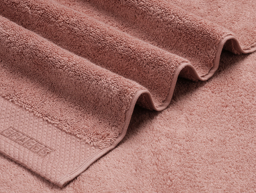 Spaces India Rose Tan - Blush 100% Egyptian Cotton Bath Towel - Luxury Egyption Cotton By Spaces - view 4